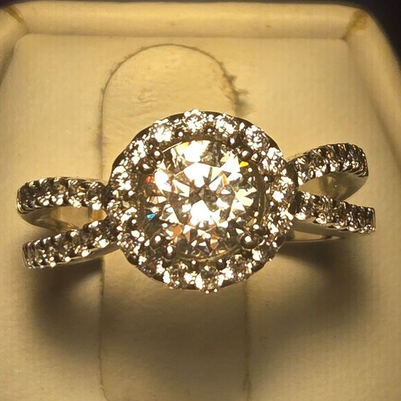 Romance Engagement Sterling Silver Ring Sz 6 - Picture 1 of 10